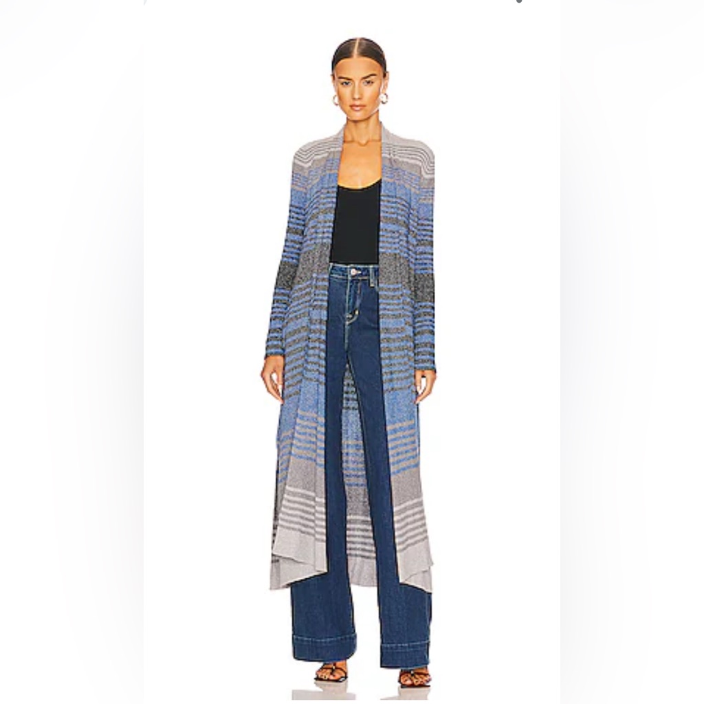 L'agence Marija Striped Ombr Duster Cardigan